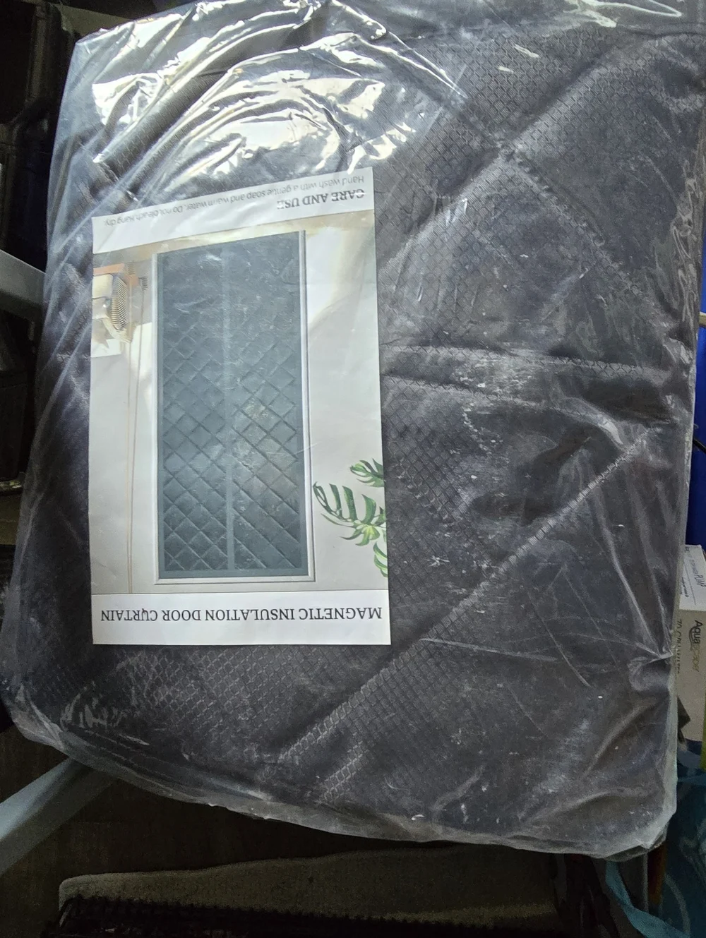 Magnetic Insulation Door Curtain - Gray